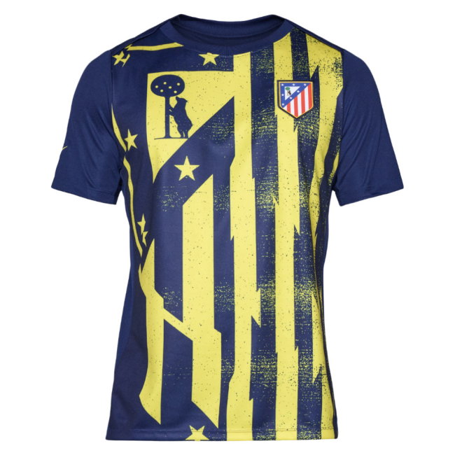 2025-2026 Atletico Madrid Pre-Match Shirt (Blue-Yellow) (Molina 16)-SoccerKits Hub | Buy Soccer Jerseys Online